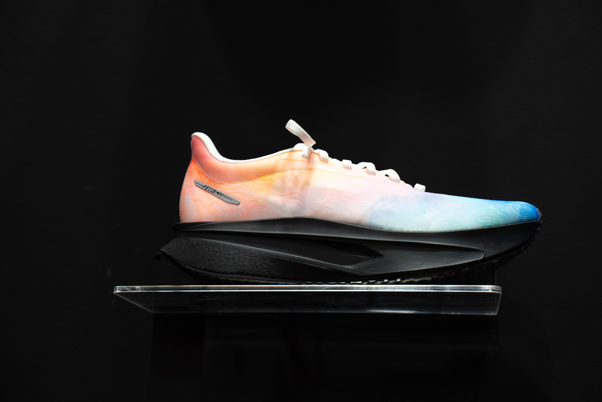 sneaker with a DTG print 