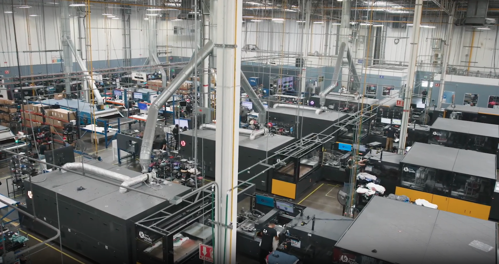 Digital printers in a factory